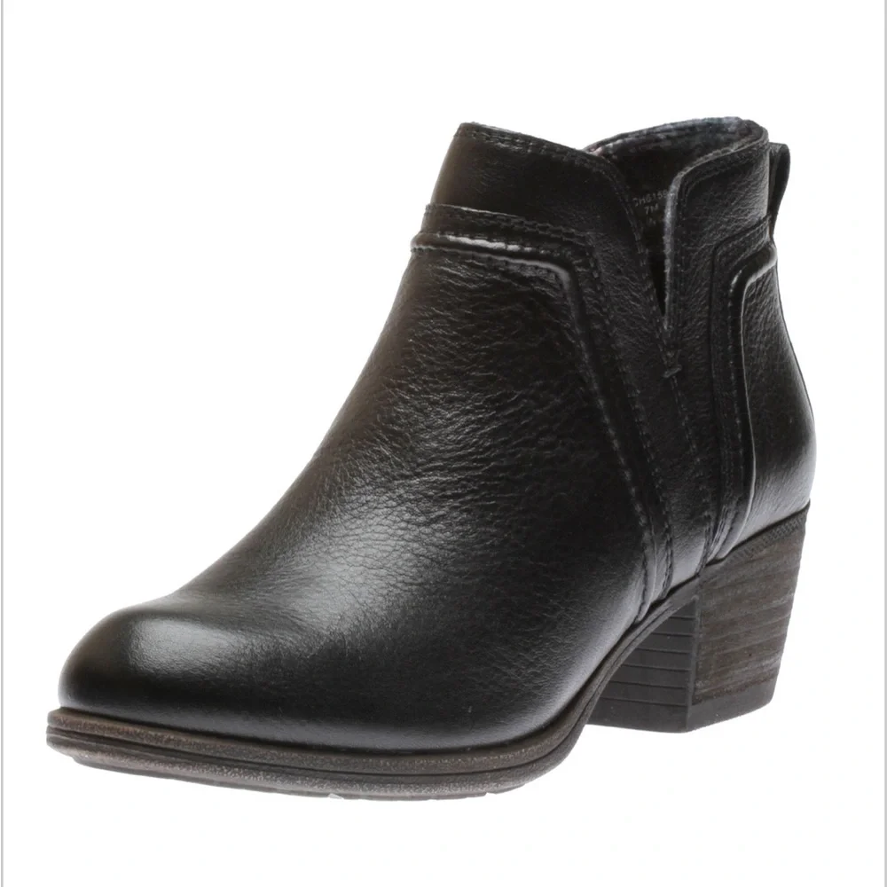 Rockport Cobb Hill Anisa Women’s Black Leather Ankle Boots Size 7‎